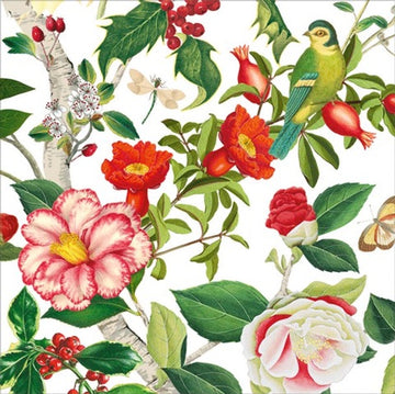 Paper Napkins (Lunch): Christmas Chinoiserie White
