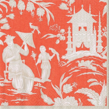 Paper Napkins (Lunch): Silk Road Toile Mandarin