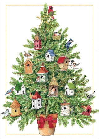 Card Set (Boxed): Birdhouse Tree