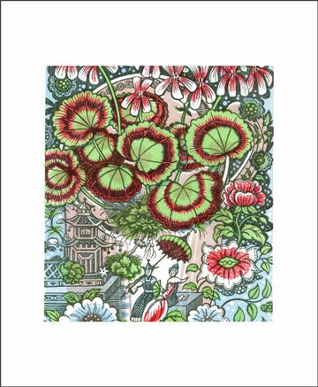 Card (Angie Lewin): Pelargonium
