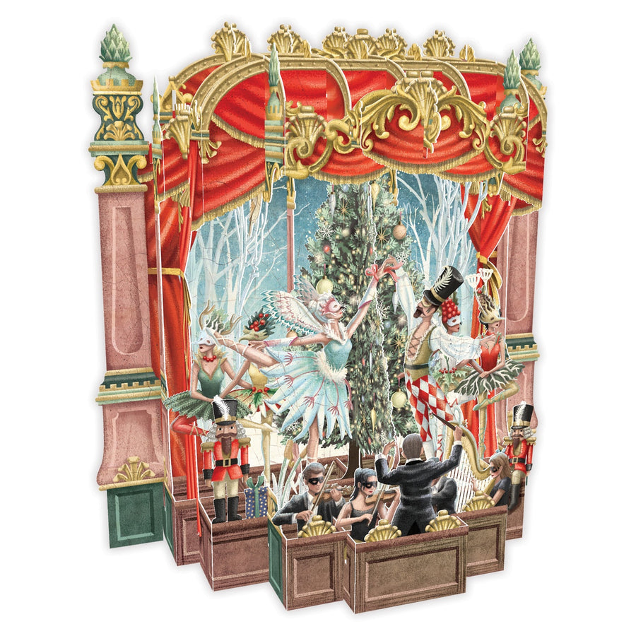 Card (3D Pop up Christmas): Christmas Ballet
