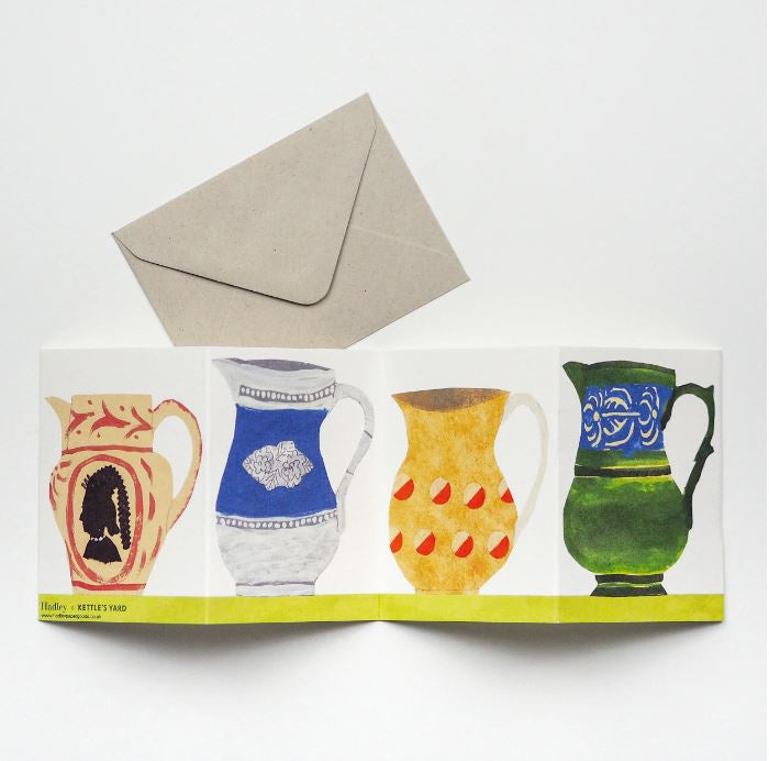 Card (Die Cut): Four Jugs