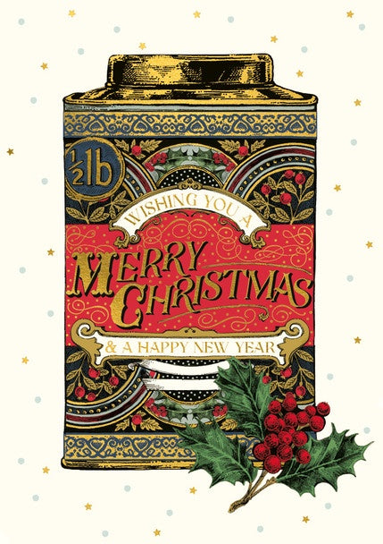 Card (Christmas): Merry Christmas Tin