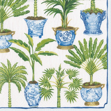 Paper Napkins (Cocktail): Potted Palms