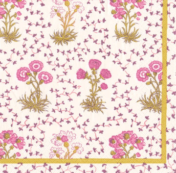 Paper Napkins (Lunch): Semis de Fleurs Pink