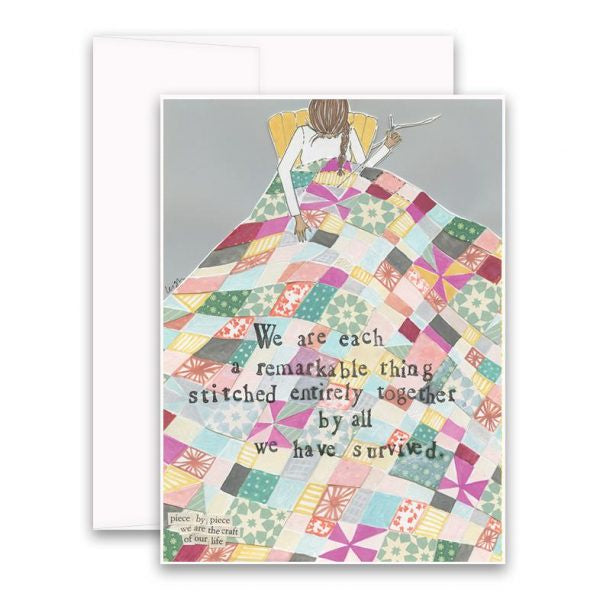Card (Curly Girl): Stitched Together