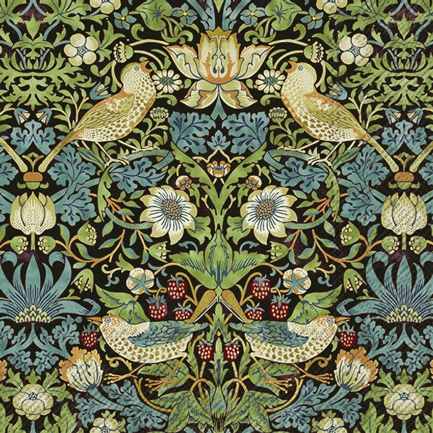 Paper Napkins (Lunch): Strawberry Thief Black