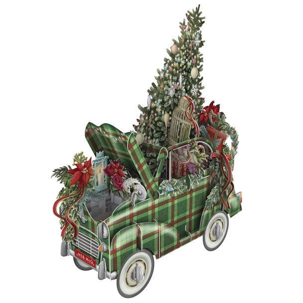 Card (3D Pop up Christmas): Tartan Car