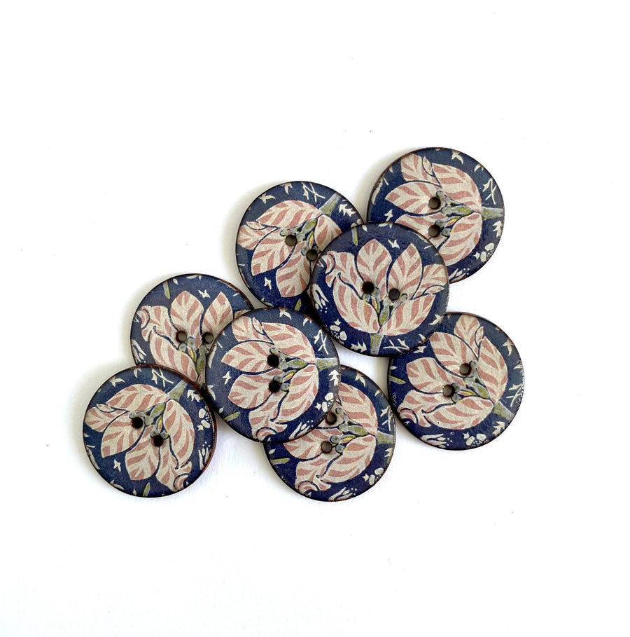 Ceramic Buttons: Morris Tulip