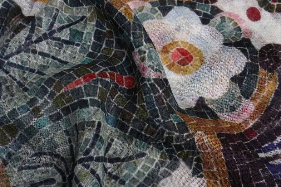 Scarf (Modal and Silk): Mosaic Garden