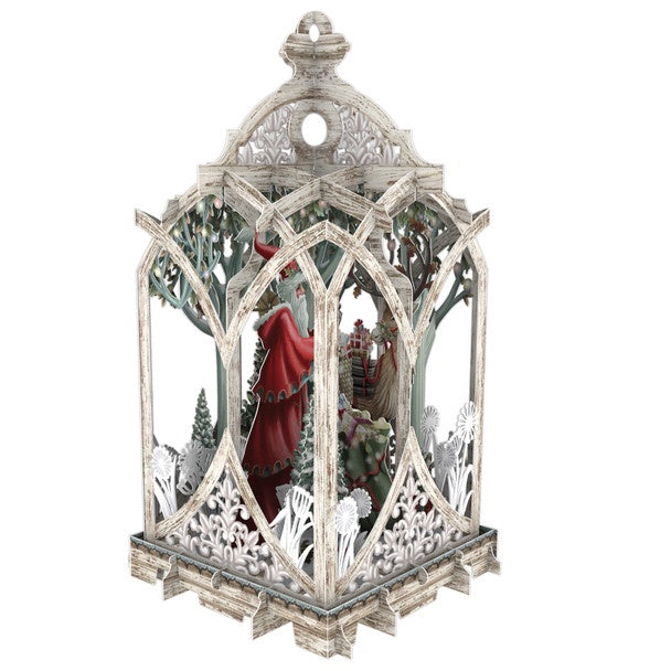 card (3D Pop up Christmas): White Lantern