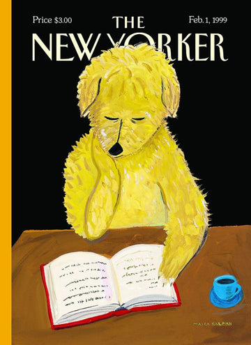Card (The New Yorker Cover):  Dog Reading