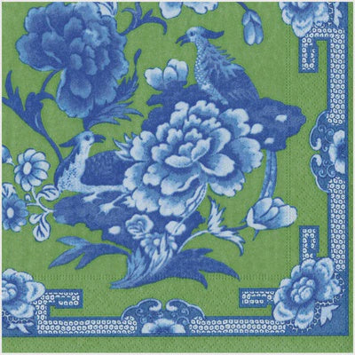 Paper Napkins (Lunch): Green & Blue Plate