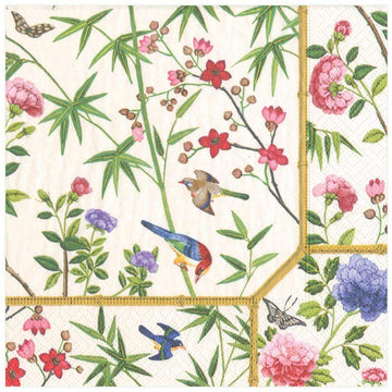 Paper Napkins (Lunch): Chinoiserie - Chinese Wallpaper Cream