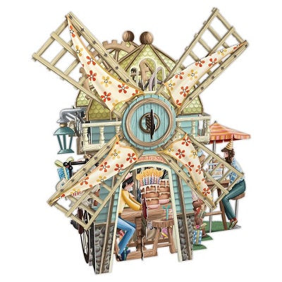 Card (3D Pop up): The Windmill Tea Shop