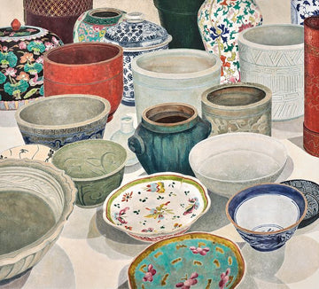 Card (Cressida Campbell): Still Life with Ceramics