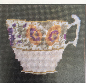 TJC Embroidery Kit: Minton cup with yellow flowers