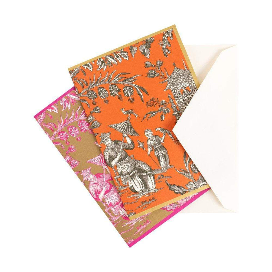 Card Set (Boxed): Silk Road Toile - Bronze/Coral