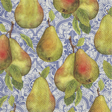 Paper Napkins (Lunch): Classical Pears - blue