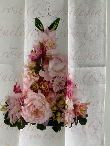 Tea Towel: Aquilegia & Rose Dress