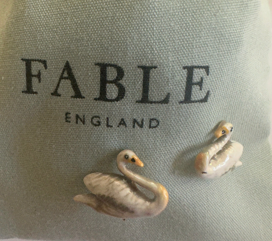 Earrings: Swans
