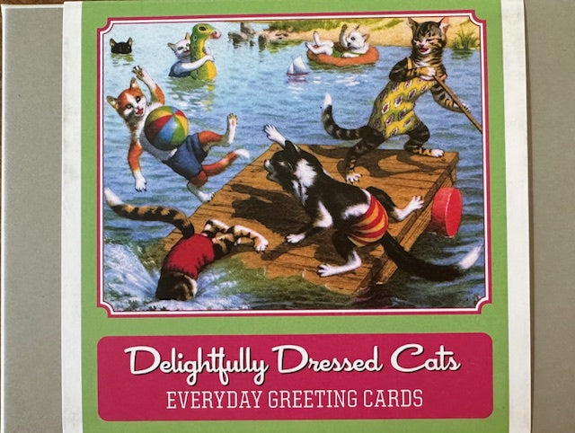Boxed Card Set: Delightfully Dressed Cats