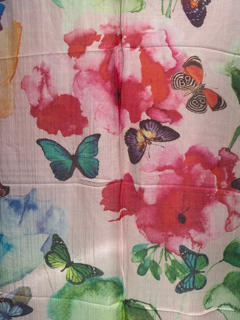 Scarf (Modal and Silk): Butterfly Symphony