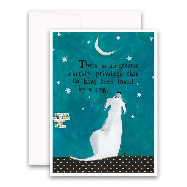 Card (Curly Girl): Loved By a Dog