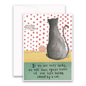 Card (Curly Girl): Owned By a Cat