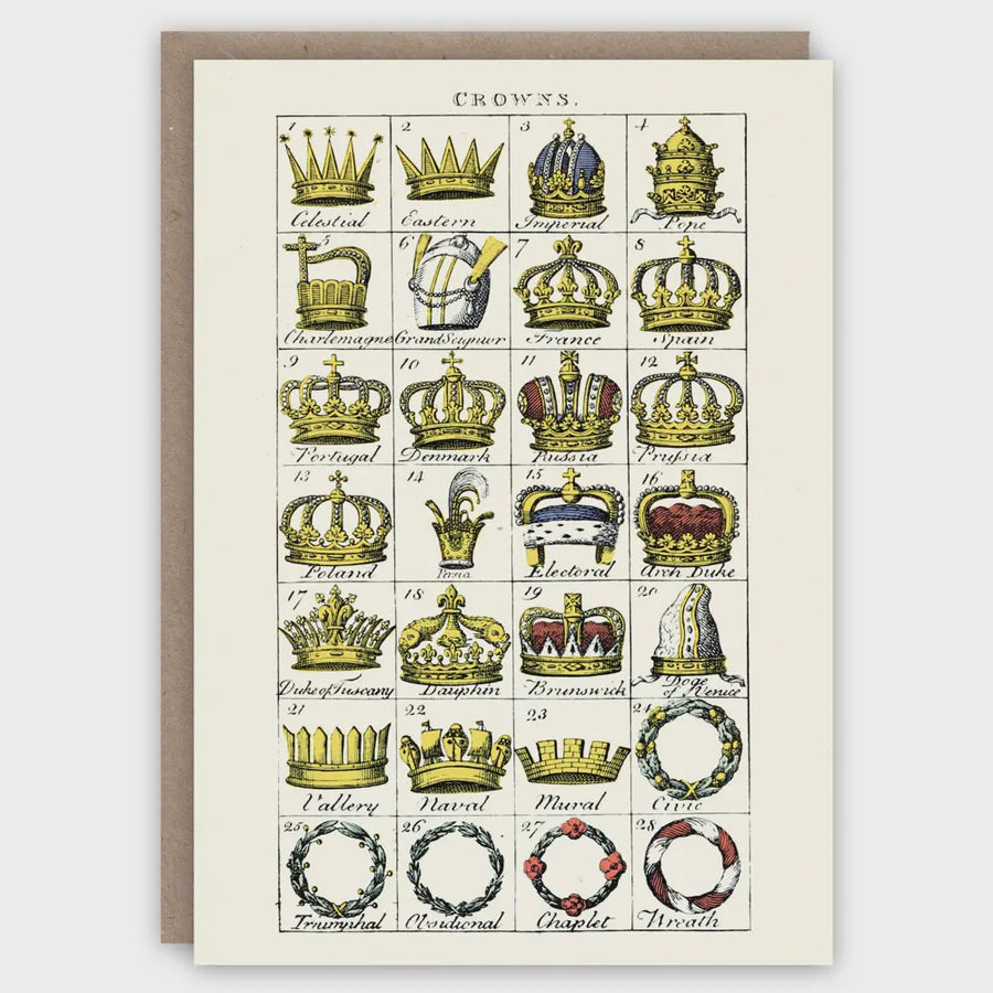 Card (The Pattern Book): Heraldic Crowns