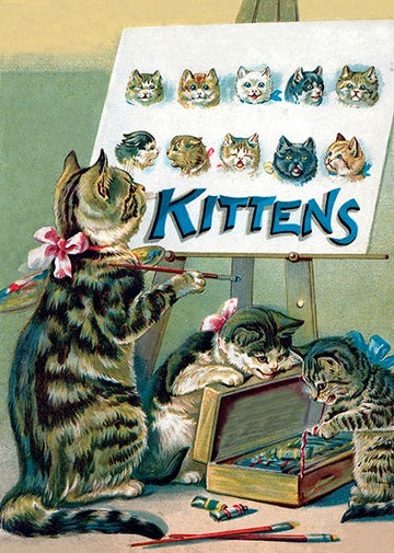 Card (Madame Treacle): Painting Kittens