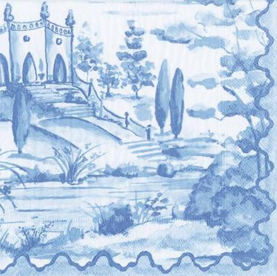 Paper Napkins (Lunch): Chinoiserie - Tuscan Toile Blue