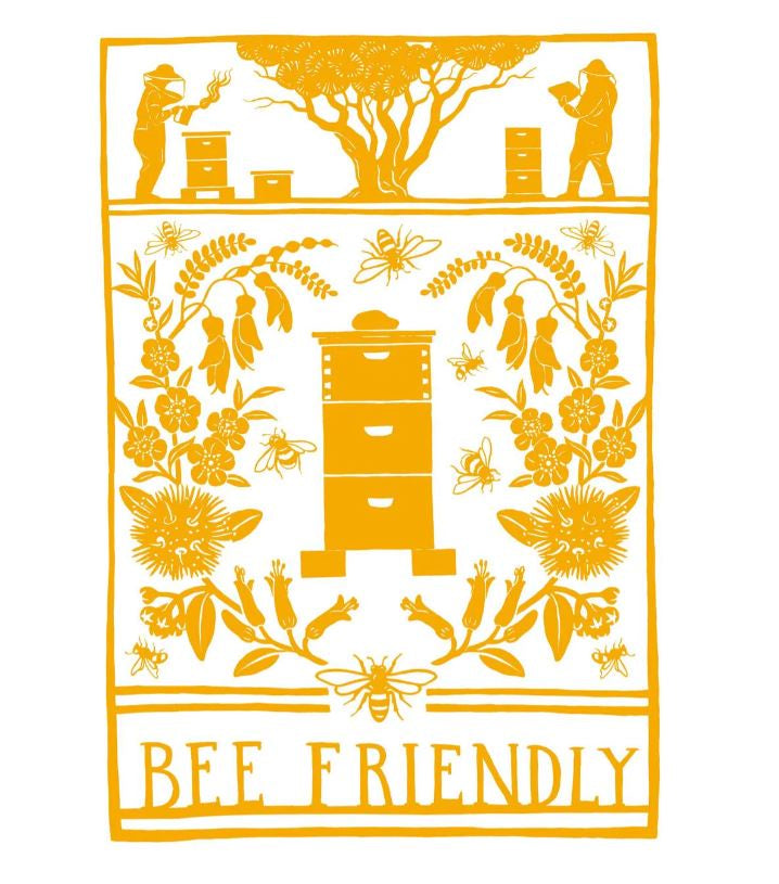 Tea Towel (Wolfkamp & Stone): Bee Friendly