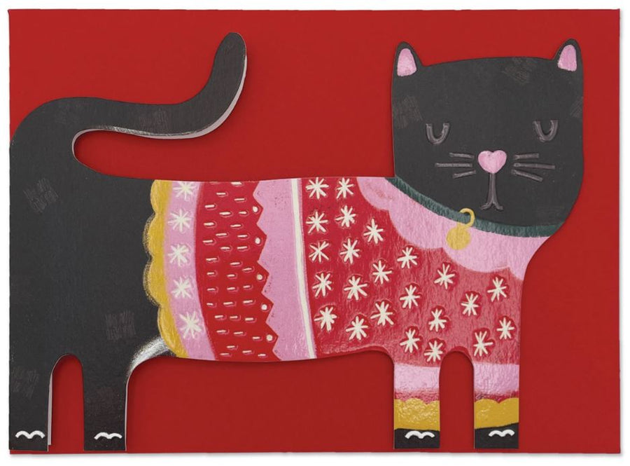 Card (Christmas): Cat in Christmas Jumper