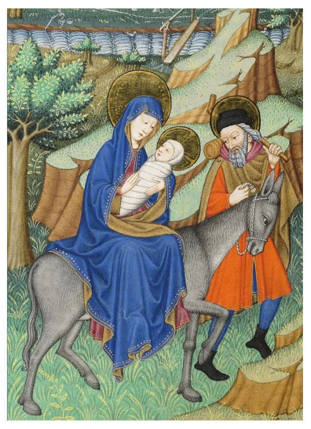 Card Set Christmas (Bodleian Libraries): The Holy Family and their Donkey