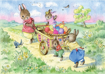 Card (Porch Fairies): Easter Egg Cart