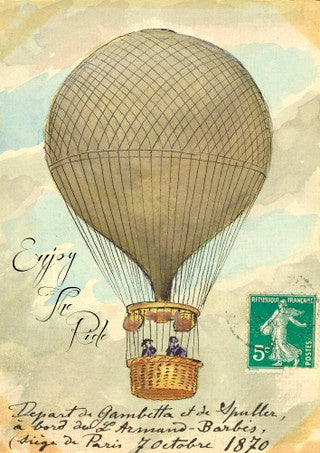 Card (Madame Treacle): Hot Air Balloon