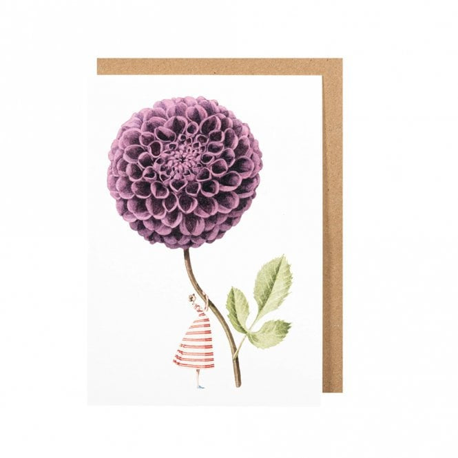 Card (Laura Stoddart): Purple Dahlia