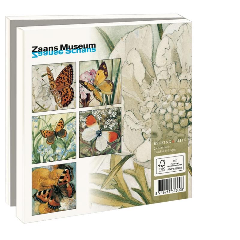 Card Set (Wallet): Butterfly Square - Zaans Museum